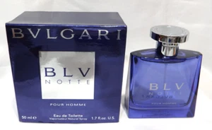 BVLGARI BLV NOTTE POUR HOMME 50ml EDT Spray Mens Fragrance Unsealed Box RARE - Picture 1 of 10