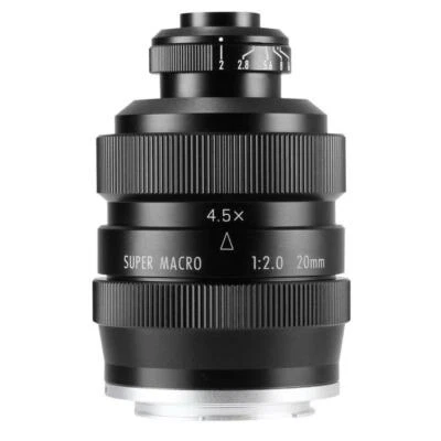 Zhongyi 20mm F2.0 HD Full Frame Macro Lens for Canon Nikon Sony Fuji M4/3 Pentax - Image 1 of 4