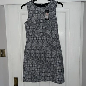 BNWT New Look Part Lined Blue Paisley Sleeveless Pinafore Dress Size 8 - Picture 1 of 6