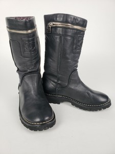 chanel motorcycle boots