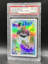 2010 BC Prospects Refractor James Darnell 172/500 PSA 10 *Pop 1* Padres Auto RC