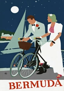 TT14 Vintage Bermuda Travel Tourism Poster Print A3 A2 Re-print  - Picture 1 of 1
