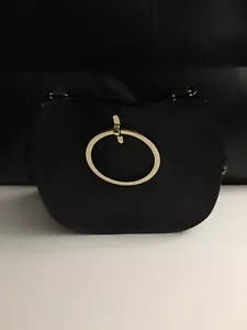 New ZARA White Leather Mini Handbag with metal handle - Picture 1 of 5