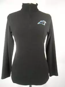 Beautiful Women's Small NFL Carolina Panthers Black Long Sleeve Fleece Jacket - Picture 1 of 5