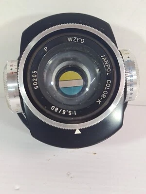 Vintage Lens Janpol Color 5.6 / 80 mm Poland Photo Camera Lense  - Image 1 of 4