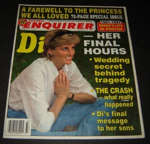 National Enquirer Magazine September 16 1997 - Di her Final Hours - Tiger Woods - Picture 1 of 6