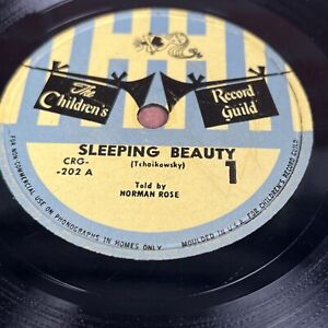 La Belle au bois dormant de Tchaïkovski 2 disques 78 tours CRG guilde de disques pour enfants