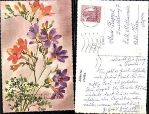 724981 Namenstag Blumen Lilien Goldschrift - Picture 1 of 1