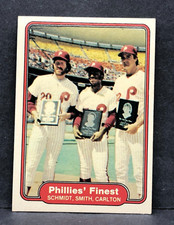 1982 Fleer PHILLIES' FINEST Card No. 641 NM+ MIKE SCHMIDT STEVE CARLTON