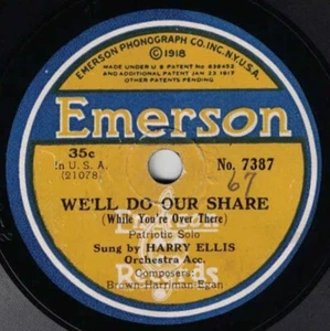 Harry Ellis / Ben Linn 7" EMERSON 7387 We'll Do Our Share / Oh Frenchy D12 - Picture 1 of 3