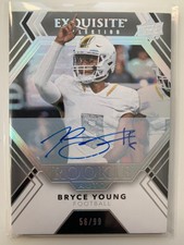 Bryce Young, Carolina Panthers, org. Autograph, NFL, Rookie Auto on Card, 56/99