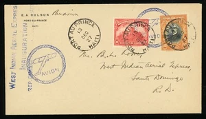 Haiti Port-au-Prince Dominican Republic Santo Domingo Airmail Flight 1927 Cover - Picture 1 of 2