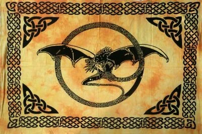 Indian Fly Dragon Mandala Home And Office Decor Wall Hanging Tapestry Poster Art - Image 1 of 2