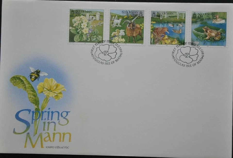 IOM  12 FEB 1997 SPRING IN MANN F.D.C DOUGLAS  WITH INSERT 10% off 3 - Image 1 of 1