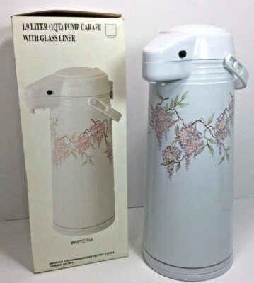 Jarra bomba CORNING REVERE Wisteria 1,9 litros con revestimiento de vidrio NUEVA envío gratuito Foto 1 de 4