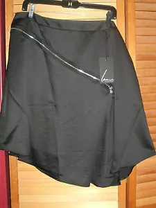 Lane Bryant Lane Collection Black Asymmetric Zipper Detail Skirt sizes 16 18 20 - Picture 1 of 3