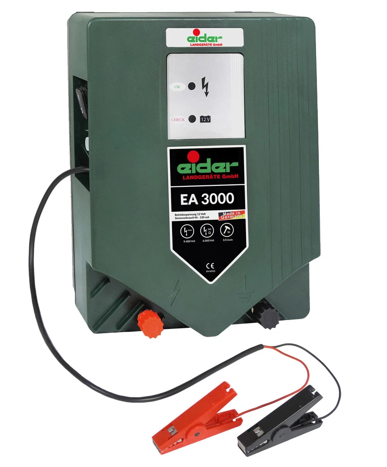 EIDER 12V Weidezaungerät - Made in Germany - Elektrozaun Batteriegerät Schafzaun Pferd