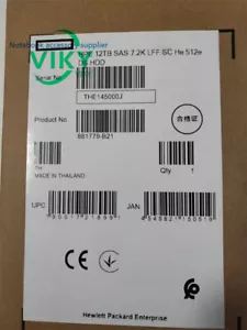 NEW HPE 881779-B21 882397-001 3.5" 12TB SAS 12G 7.2K LFF SC He HDD Hard Drive - Picture 1 of 1