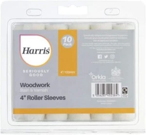 Harris Seriously Good Roller Sleeves Woodwork Stain & Varnish 4" 10pk - Picture 1 of 1
