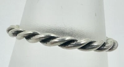 ANILLO CAROLYN POLLACK ESTERLINA 925 TRENZADO PILA BANDA TALLA 7 (T152) Foto 1 de 4