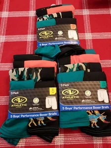 5 Pairs Athletic Works Performance Dino Boxer BriefsUnderwear Boys Various Sizes - Picture 1 of 9