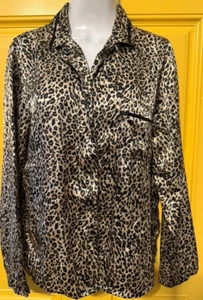 Pigiama top Secret Treasures piccolo raso stampa animalier donna manica lunga resort - Foto 1 di 6