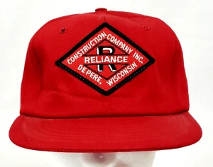 Gorra de camionero Reliance Construction De Pere WI vintage roja de espuma completa/aislada - Imagen 1 de 12