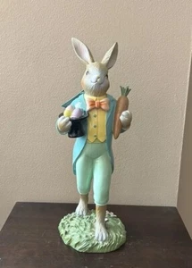 Tophat & Tail Easter Bunny New Figurine Madhatter Theme 16” Tall - Picture 1 of 4