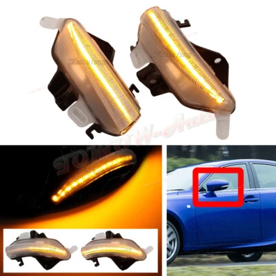 Clear For Lexus IS200T 2016-2017 2018 LED Dynamic Turn Signal Light - Image 1 of 4