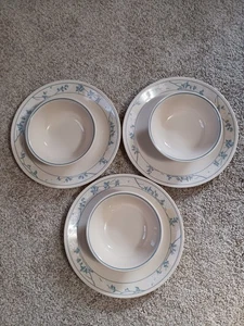 Vintage Corelle 'FIRST OF SPRING' 3 Dinner Plates & 3 Bowls. Made In USA - Picture 1 of 12