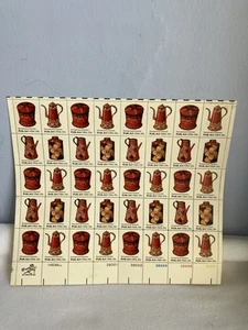 USPS Folk Art Toleware pagina di francobolli foglio intero, 1979 - Foto 1 di 4