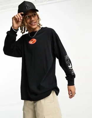 Nike OC черный длинным рукавом футболка большого размера подходит Мужская XS Sportswear Топ - Изображение 1 из 4