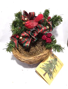 NEU Legend of the Christmas Nest - Vogelnest mit Kardinal- & Tannenzweigen - Bild 1 von 11
