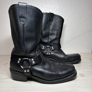 Cody James Herren Schwarz CJ9995BL Harness Eckige Zehe Motorradstiefel Größe 12M - Bild 1 von 5