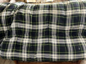 VINTAGE 90’s Ralph Lauren Queen tartan plaid green blue comforter reversible - Picture 1 of 10