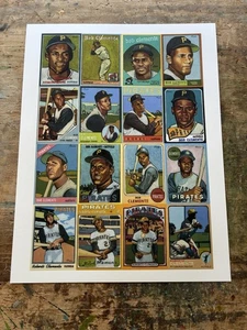 Poster Arte di Roberto Clemente Carte Baseball 8,5 x 11 - Foto 1 di 1