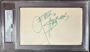 GENE SIMMONS SIGNED INDEX CARD PSA ENCAPSULATED KISS ROCK ACE STANLEY CRISS - Picture 1 of 2