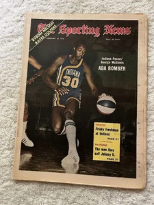 Sporting News 1973 George McGinnis Indiana Pacer Indiana Strumpfhalter Frosch ohne Etikett - Bild 1 von 3