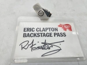 Backstage Pass Badge Eric Clapton RSO RECORDS VINTAGE RARE - Foto 1 di 2