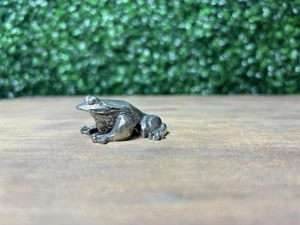 Vintage Kirk Stieff Pewter Frog Figurine 2” - Picture 1 of 11