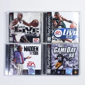 Paquete de juegos PlayStation PS1 - Madden 98, Game Day 98, NBA Live 97 y NBA Live 98 - Imagen 1 de 9