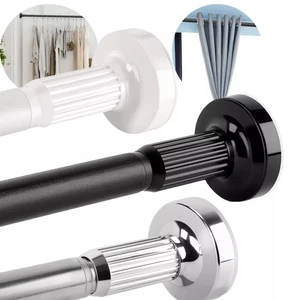 50-250cm Teleskopstange Gardinenstange Ohne Bohren Duschvorhangstange Ø25mm DHL - Bild 1 von 15