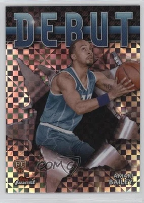 2023-24 Topps Finest Debut Checkerboard Refractor Amari Bailey #D-28 Rookie RC - Image 1 of 2