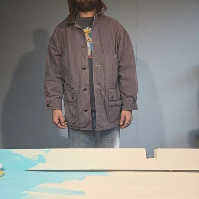 VTG Timberland M Workwear Barn Coat Fits XL Weather Gear Purple  Dyed Canvas 90s - Image 1 of 4