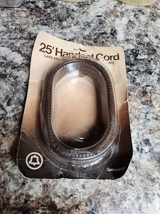 SBC Pacific Bell 25 ft Telephone Handset Curly Cord Chocolate Brown - Picture 1 of 5