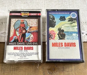 Vintage Miles Davis BITCHES BREW & LIVE EVIL Cassette Tapes Colombia Records  - Picture 1 of 14