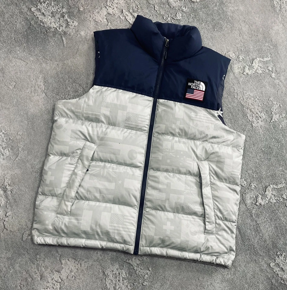 The North Face 2018 USA Olympic IC Nuptse Down 700 Puffer Men's Vest Size L - Image 1 of 4