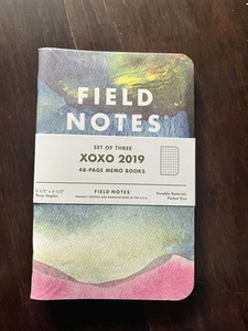 Field Notes Xoxo 2019 Limited Edition NIP Pocket TN Notebook 3-Pack Sealed Rare - Picture 1 of 3