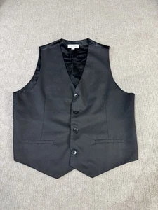 CALVIN KLEIN 4-Button Black Suit Vest Men’s Size Large L - Picture 1 of 6