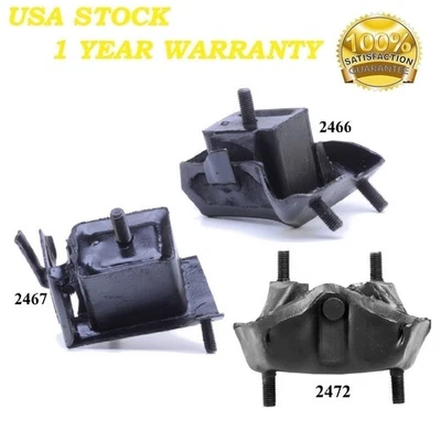 3PCS MOTOR & TRANS MOUNT FIT 1985-1986 PONTIAC FIERO 2.8L - Image 1 of 4